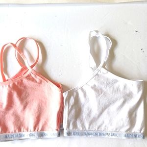 MAIDENFORM 2 Training Bras Orange/White Size XL